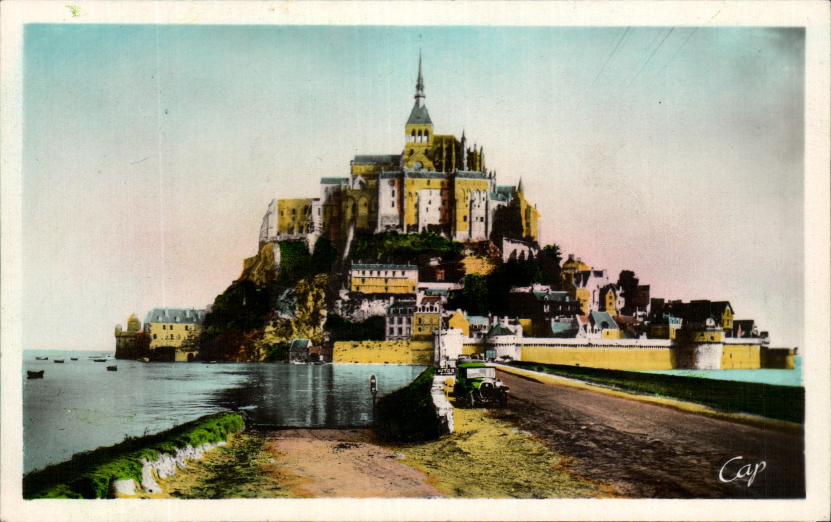 CPA Mount St Michel Seen from of the Dam By Spring tide