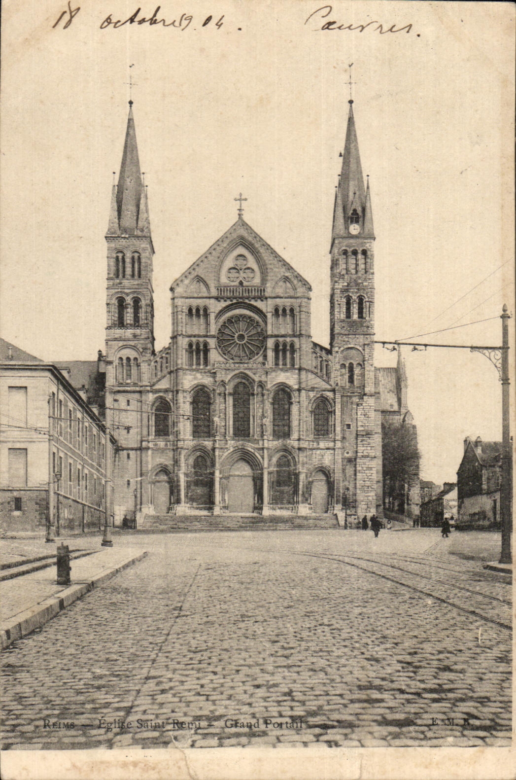 CPA Rheims Church Saint Remi Large gate