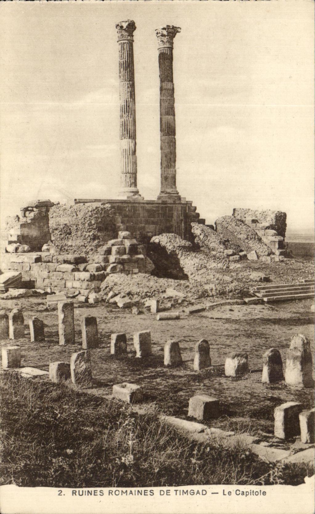 CPA Ruines Romaines De Timgad Le Capitole Algerie
