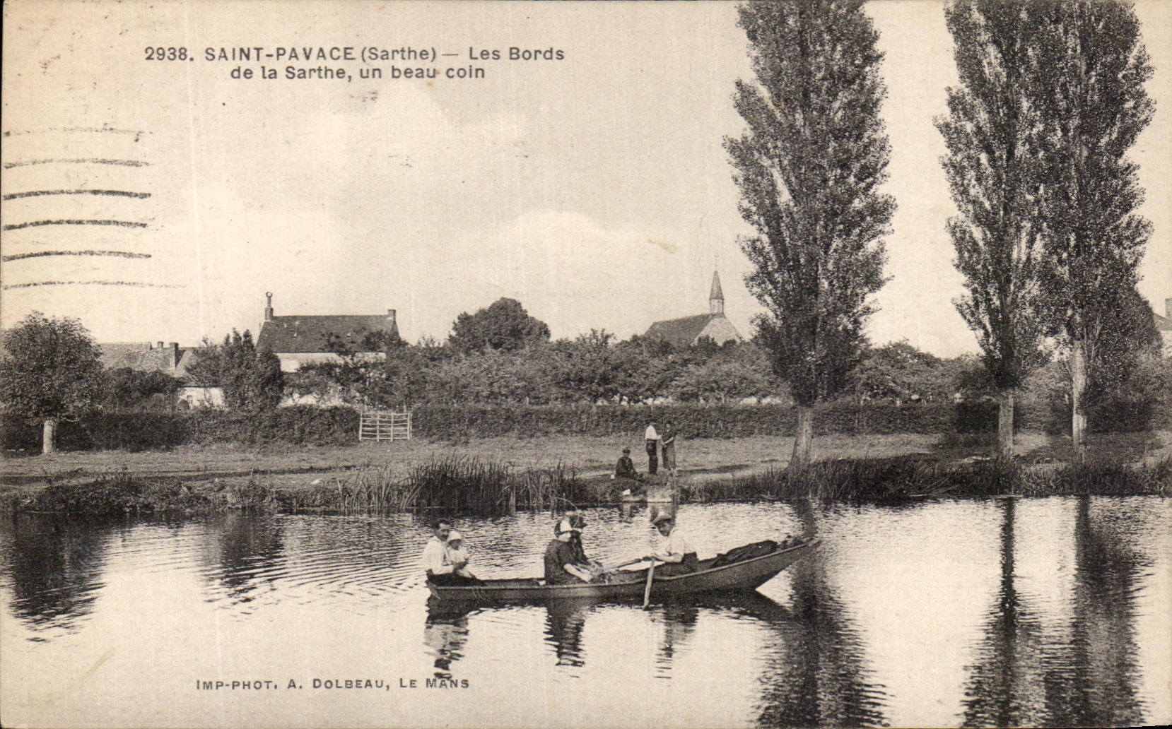 CPA Saint Pavace Edges Of the Sarthe a Beautiful Corner