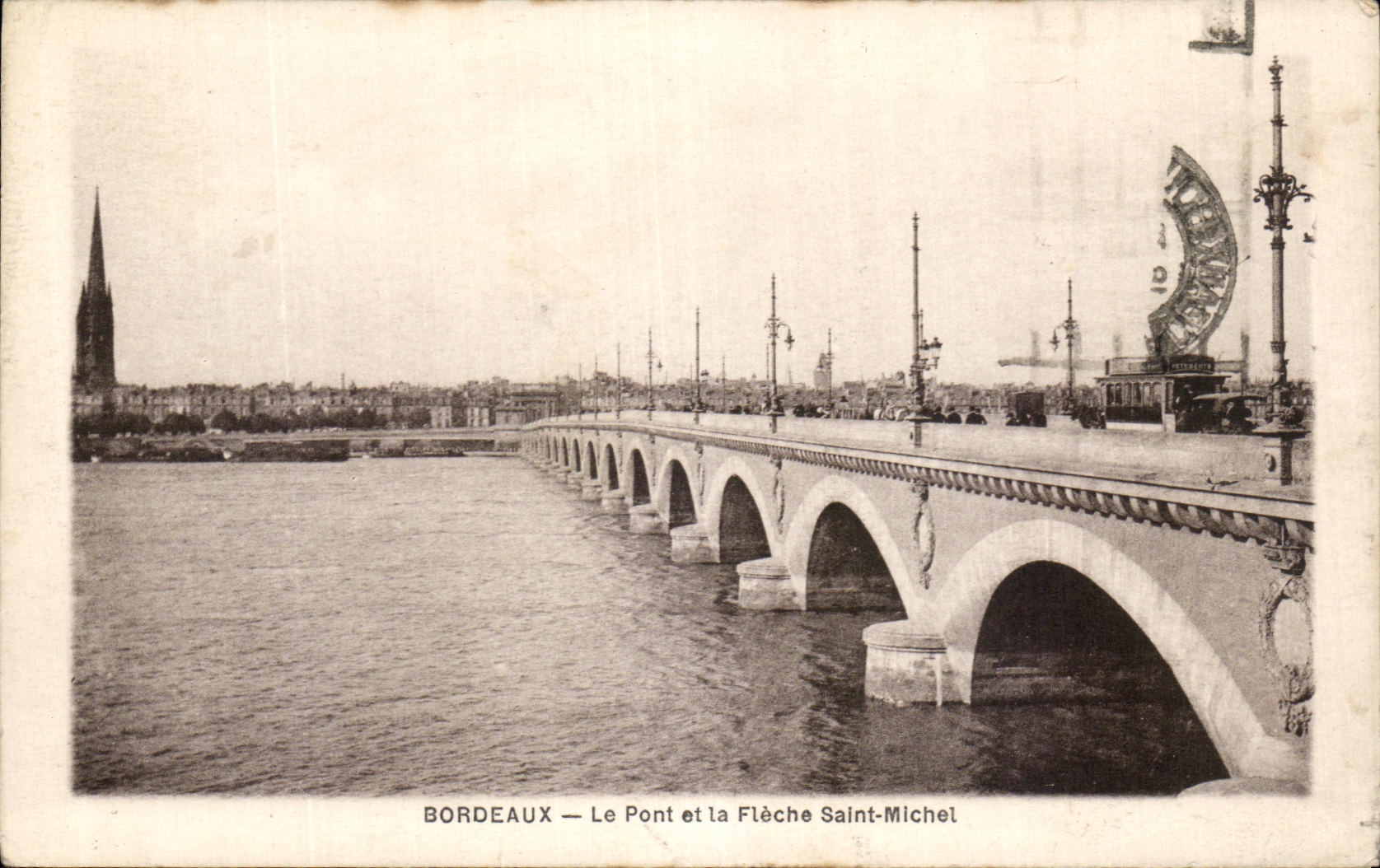 CPA Bordeaux the Bridge And the Arrow Saint Michel
