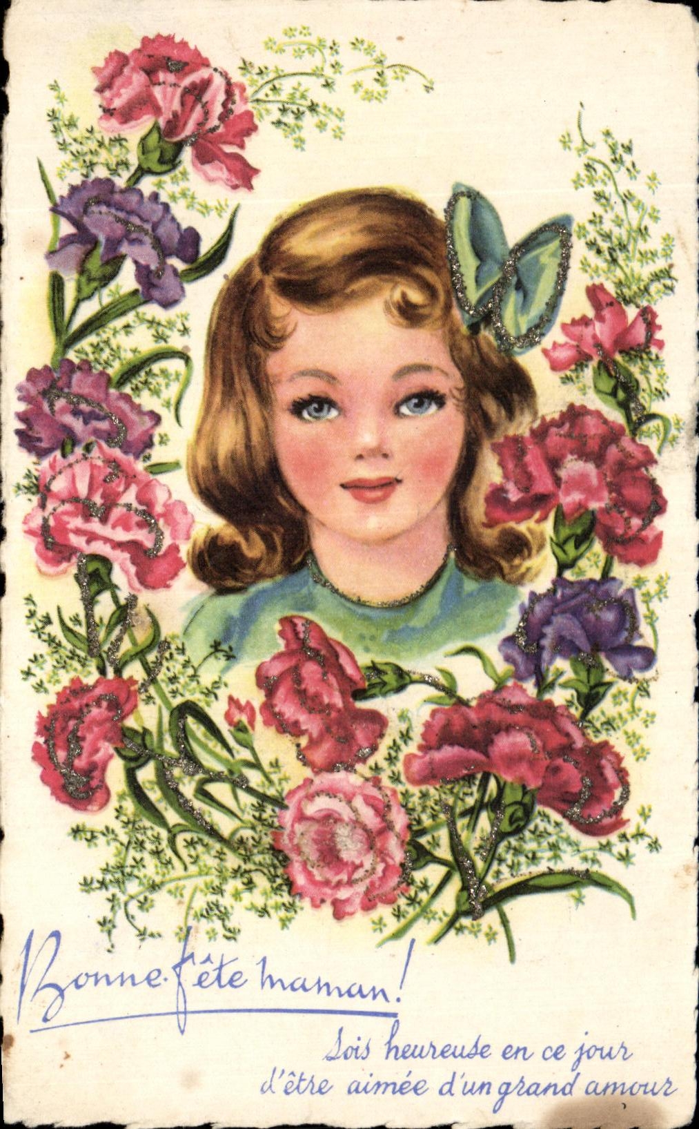 CPA Bonne Fete maman Enfant