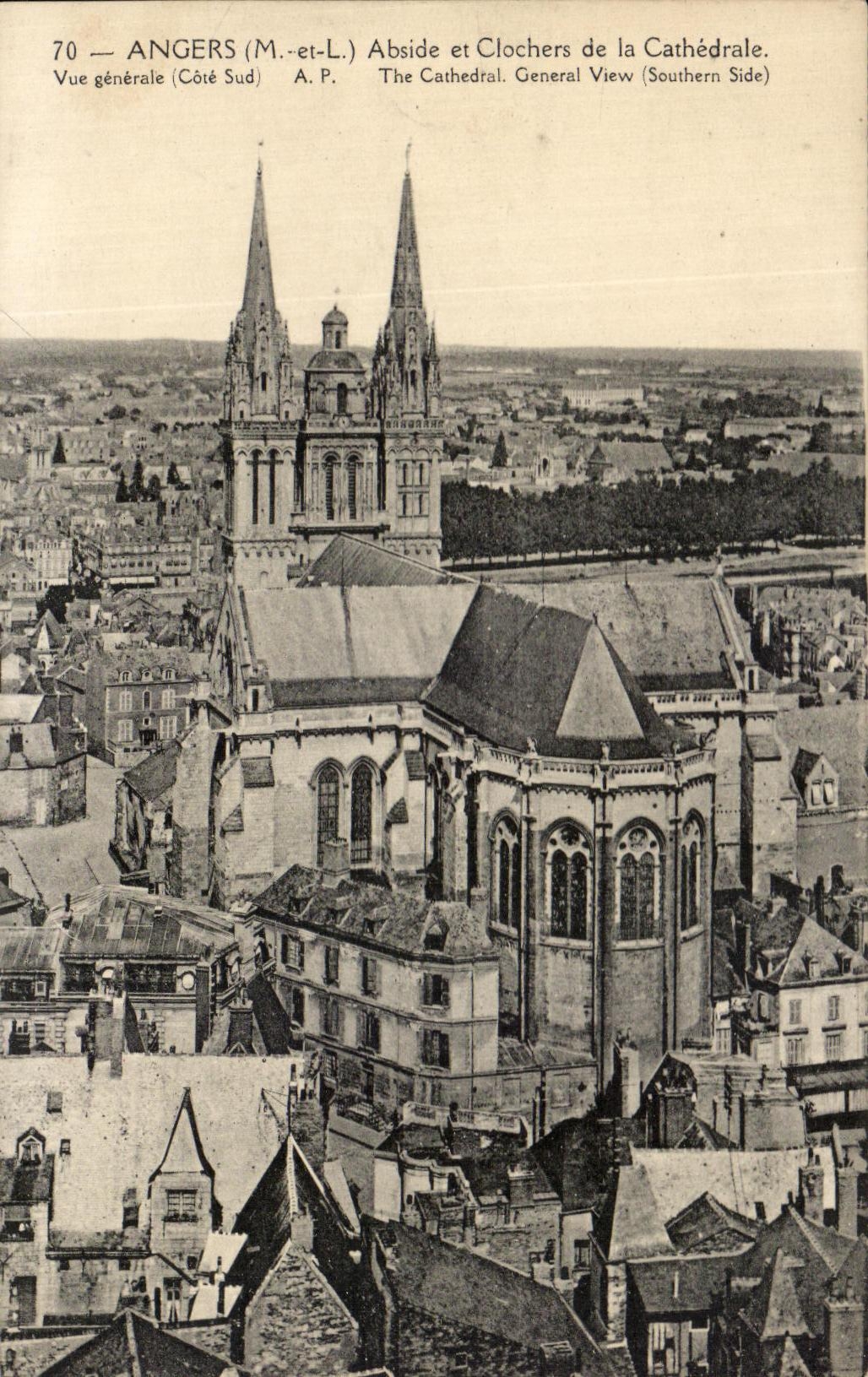 CPA Angers Apse And Clohers Of the Cathedral View