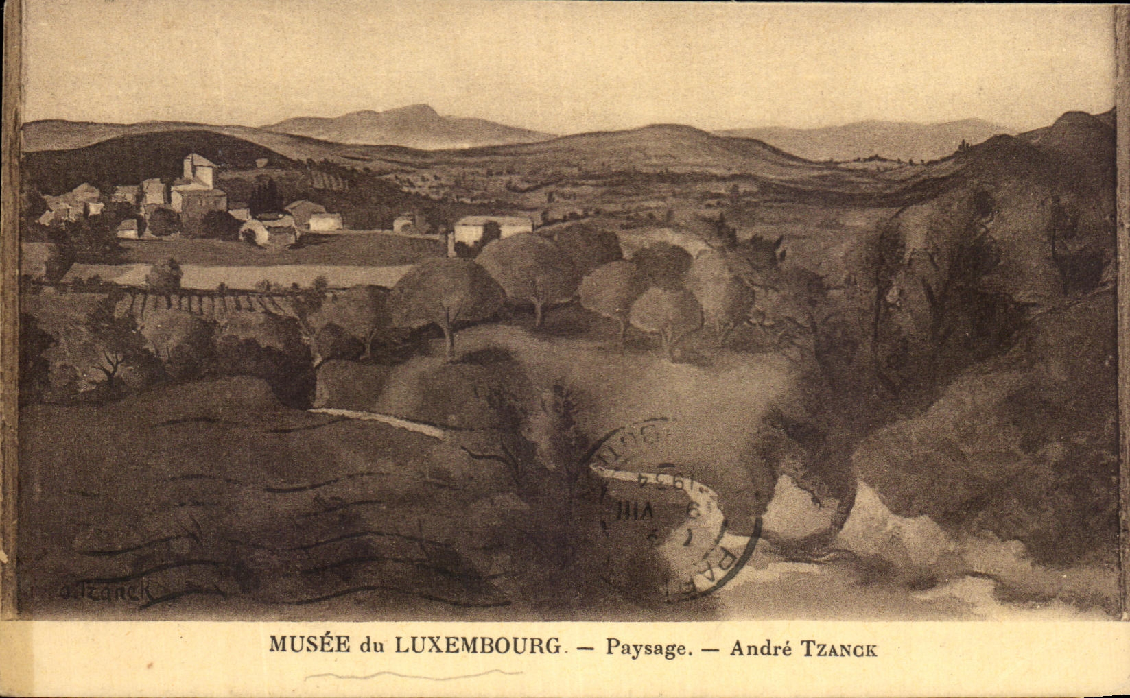 CPA Museum Of Luxembourg Landscape Andre Tzanck