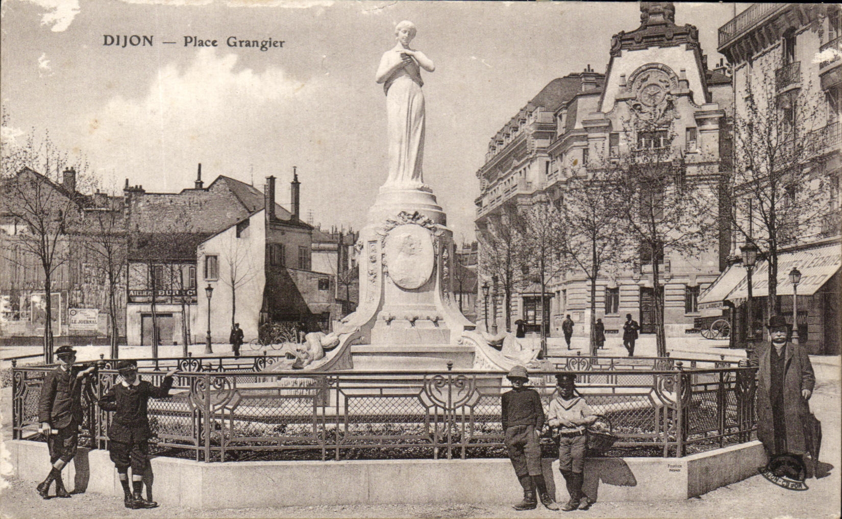 VINTAGE POSTCARD Dijon Places Grangier