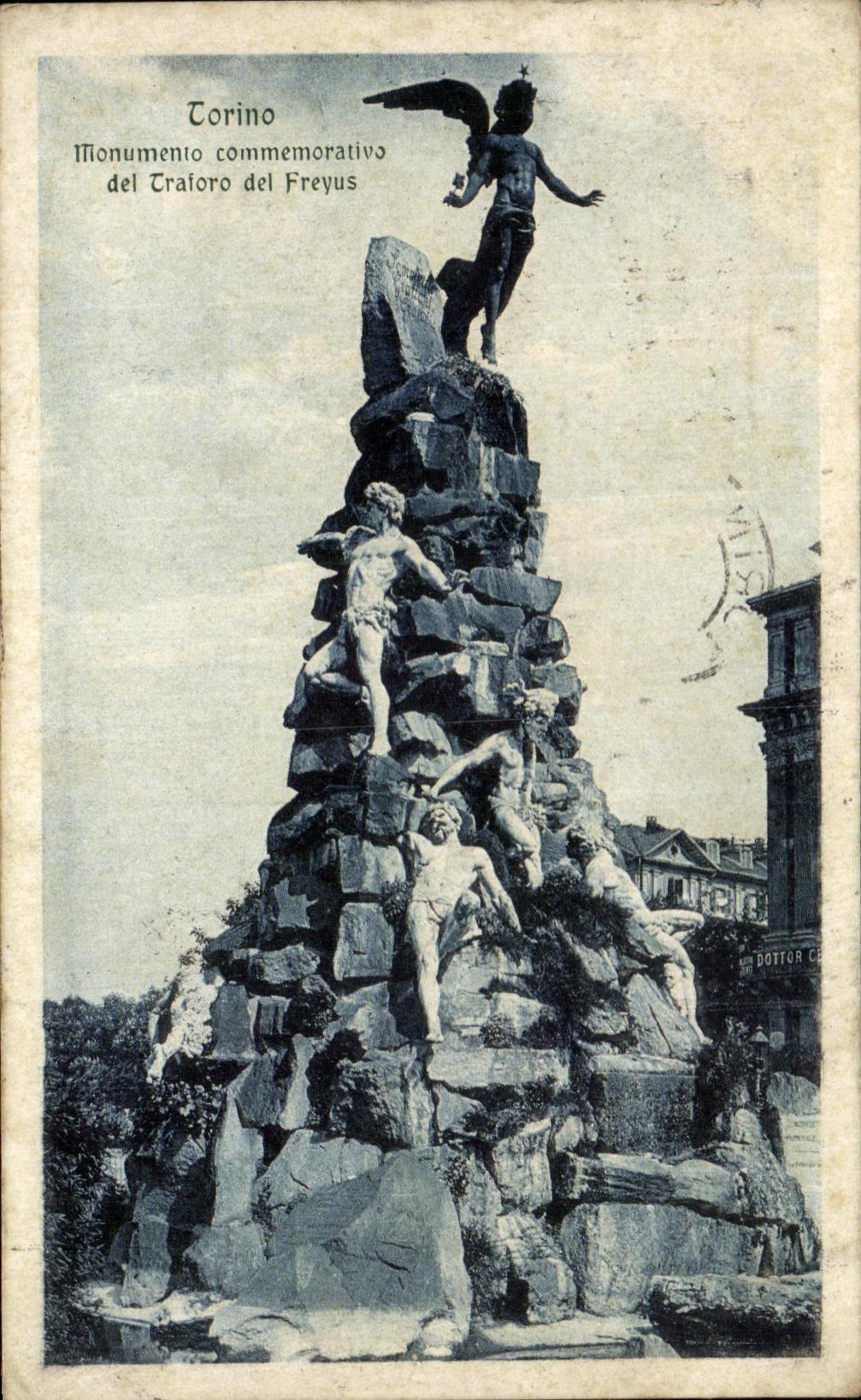 CPA Torino Monumento Commemorative del Traforo del Freyus 