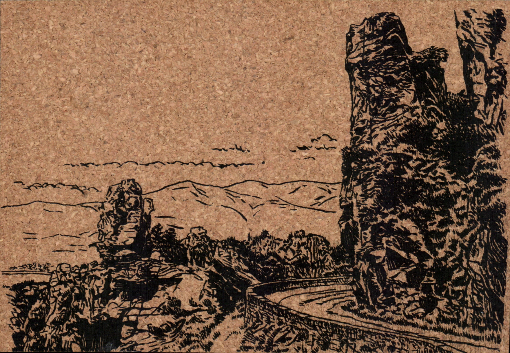 POSTAL Corcega de la VENDIMIA la cala Corcega de Corcega