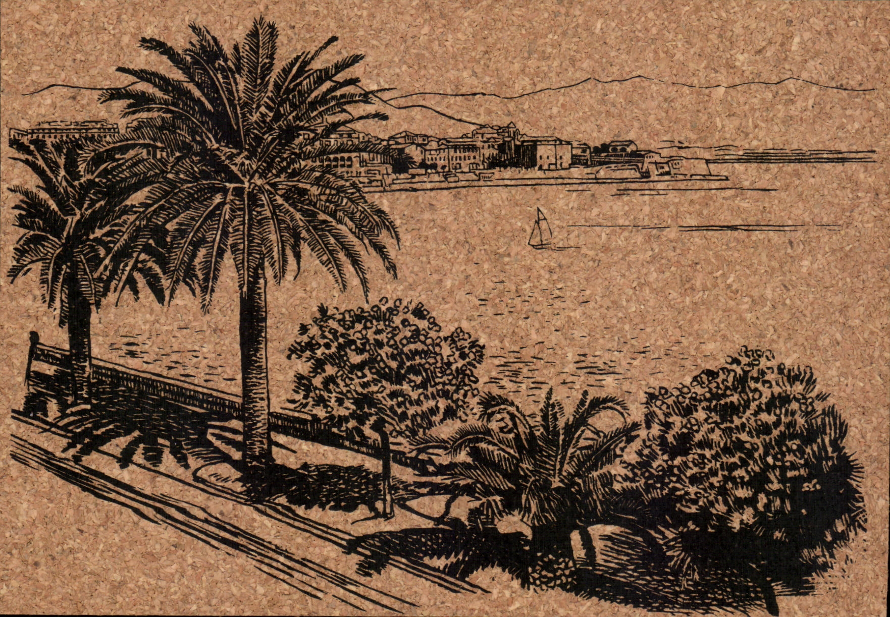 POSTAL Corcega Corcega Corcega de la VENDIMIA