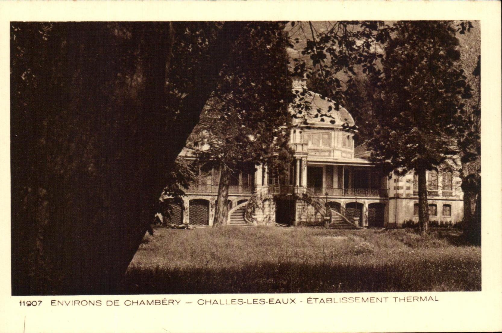 VINTAGE POSTCARD Surroundings Of Chambery Shawls Water Hydropathic establishment