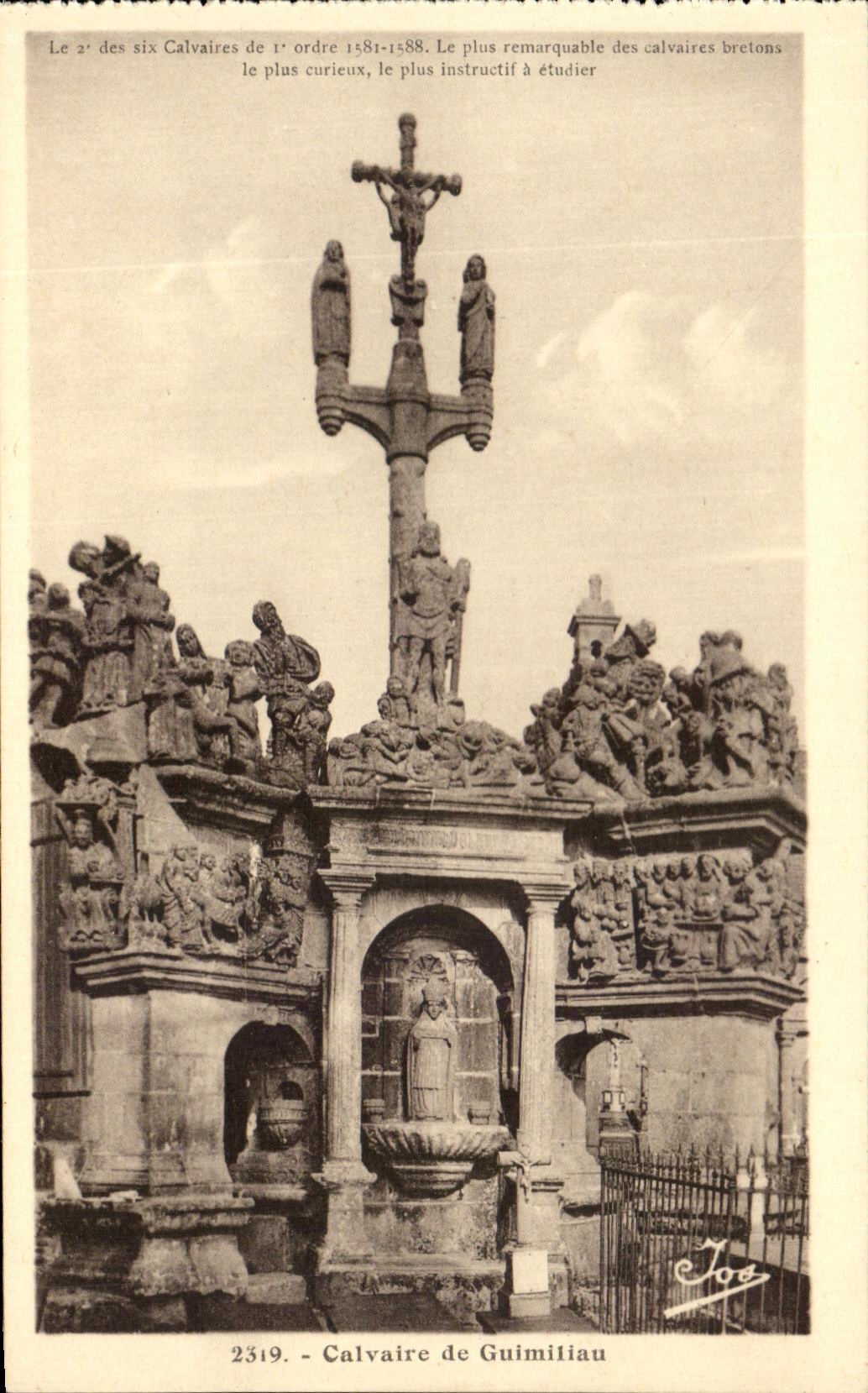CPA Calvaire de Guimiliau Le des six Calvaires de ordre Le plus remarquable