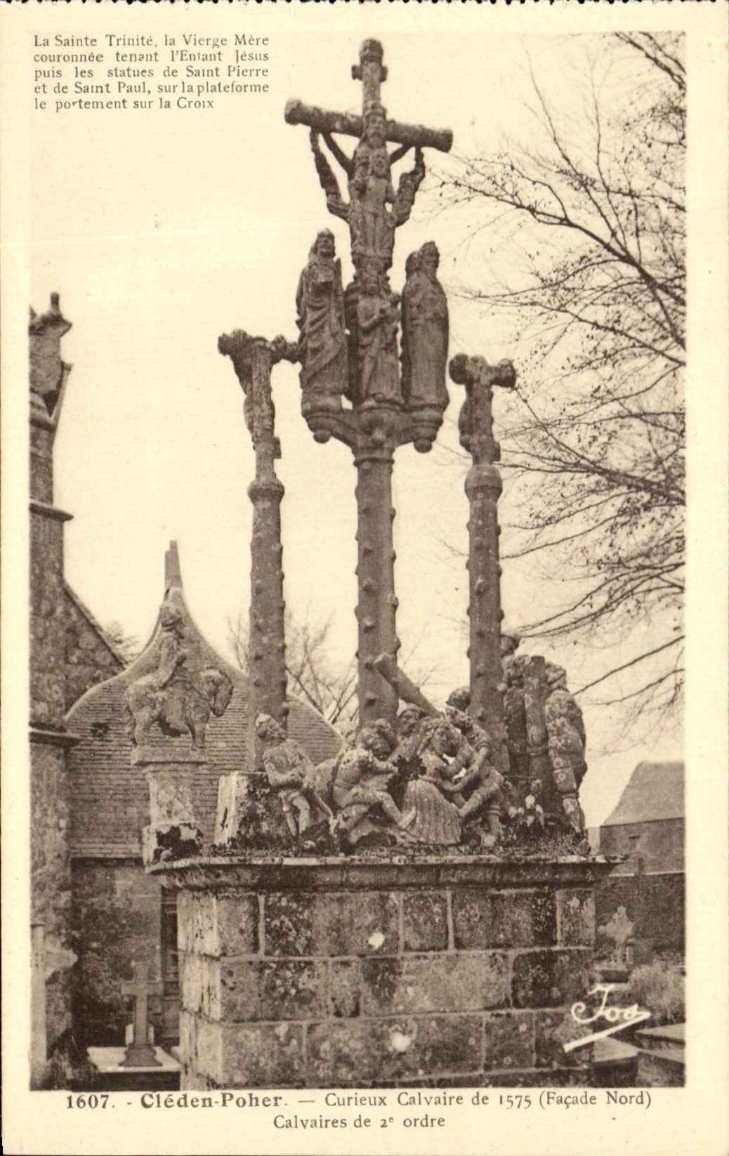 VINTAGE POSTCARD Cleden Poher Curious Martyrdom