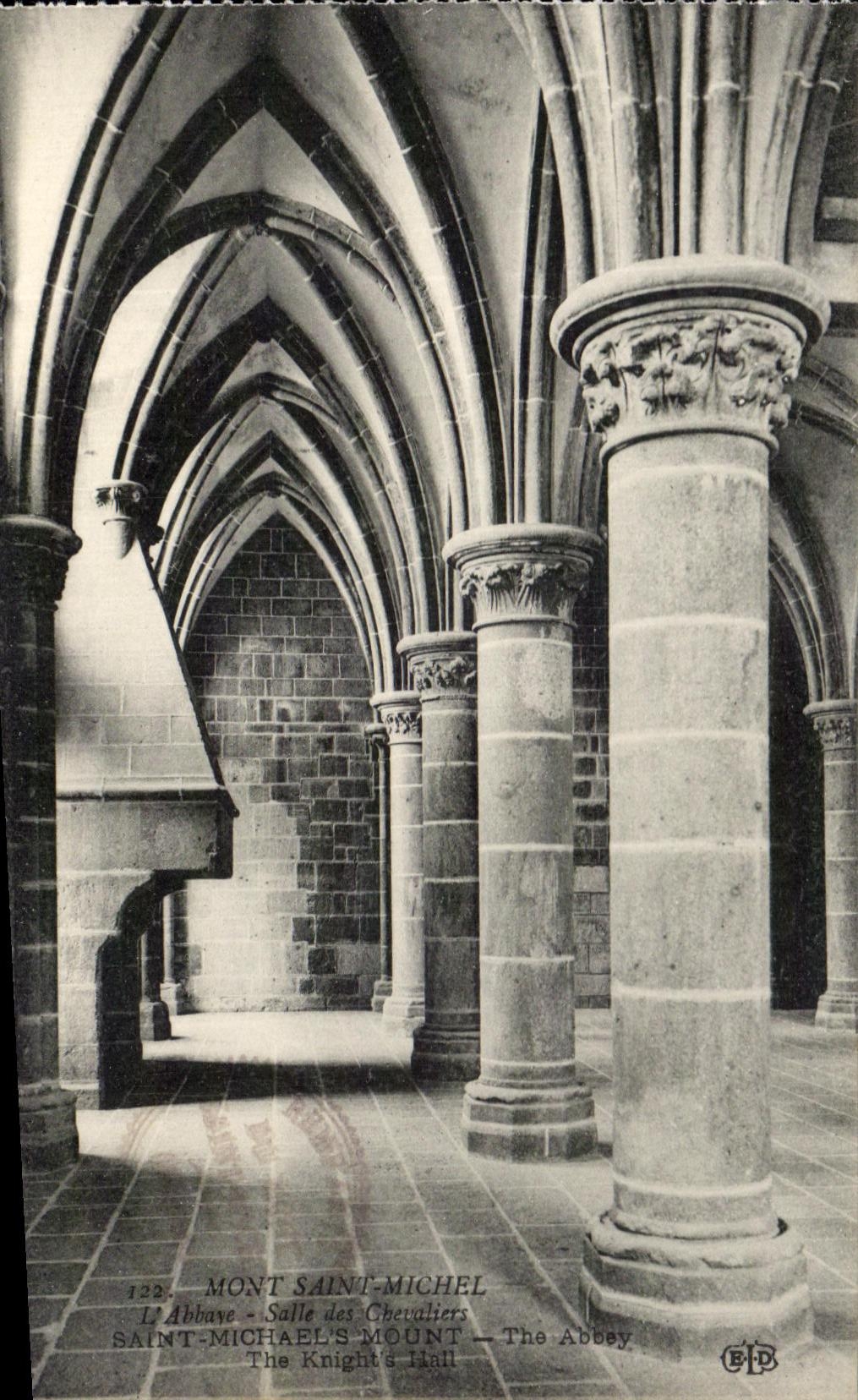 VINTAGE POSTCARD Mont Saint Michel L Abbey Dirtied of the Castle