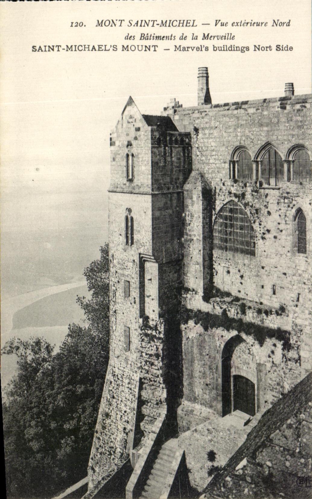 VINTAGE POSTCARD Mont Saint Michel Seen External North
