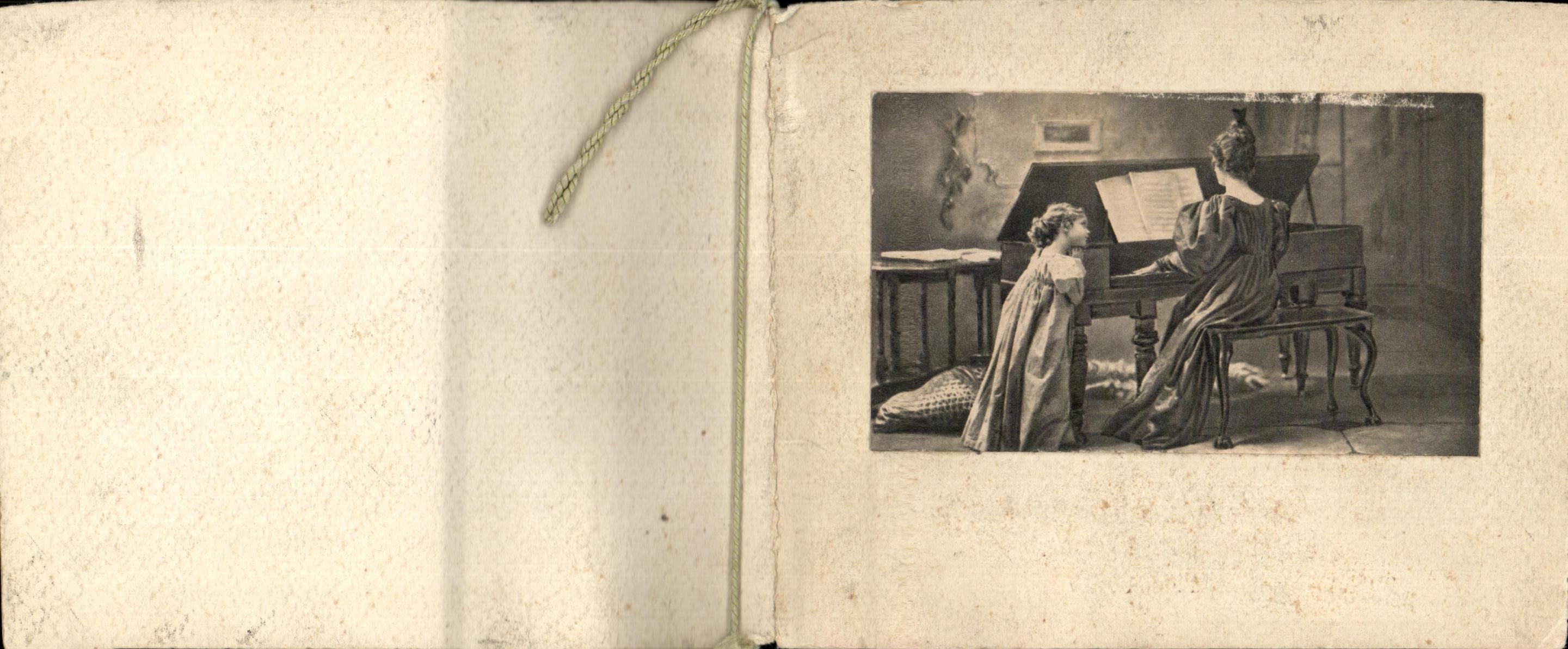 Calendar For 1901 Piano Woman