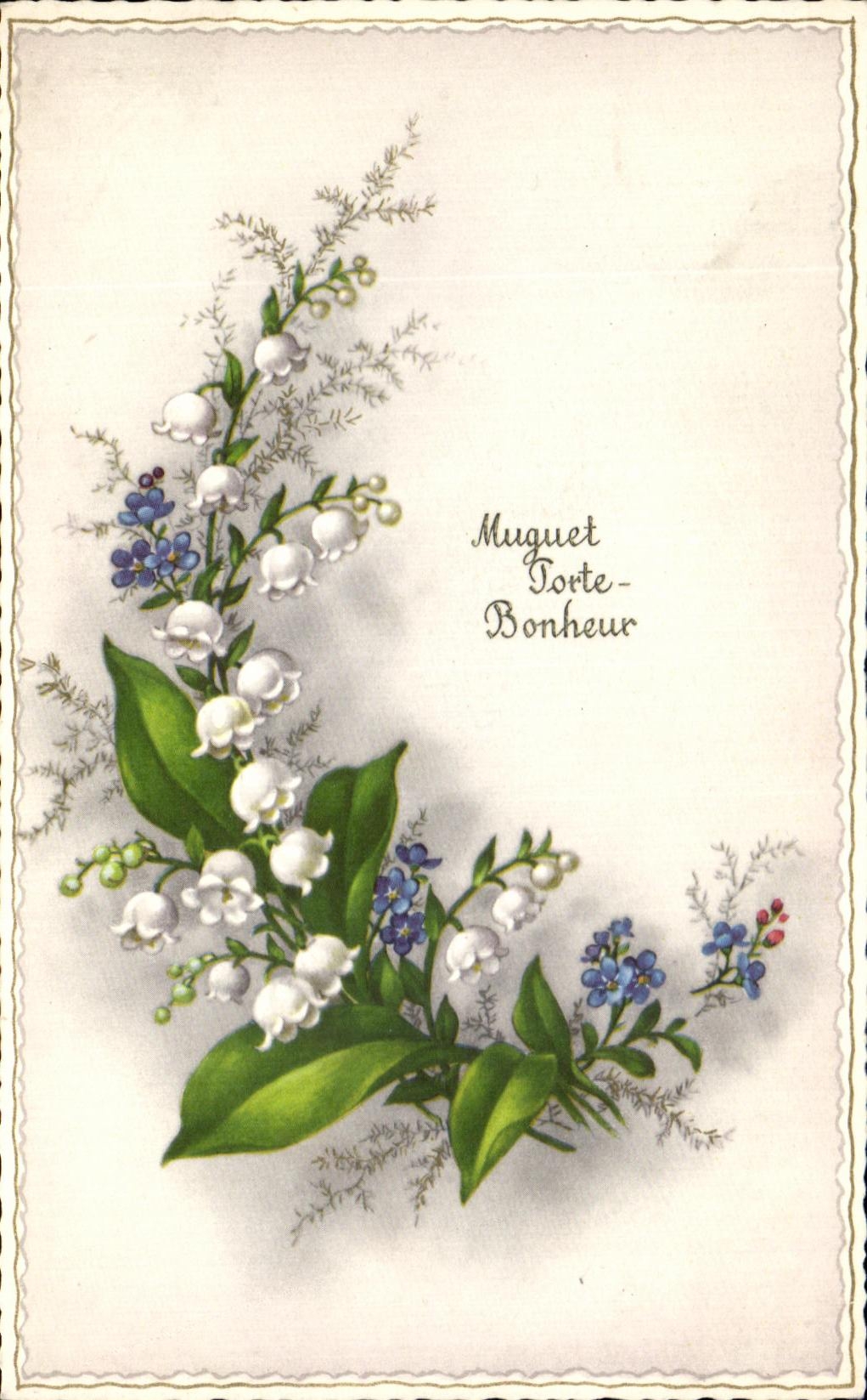 La POSTAL Muguet de la VENDIMIA lleva las flores de la felicidad