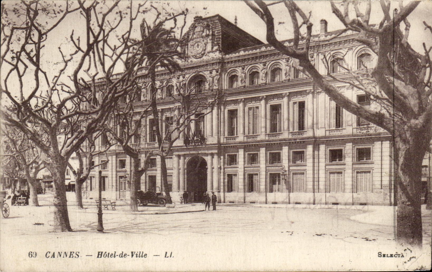 VINTAGE POSTCARD Cannes Town hall