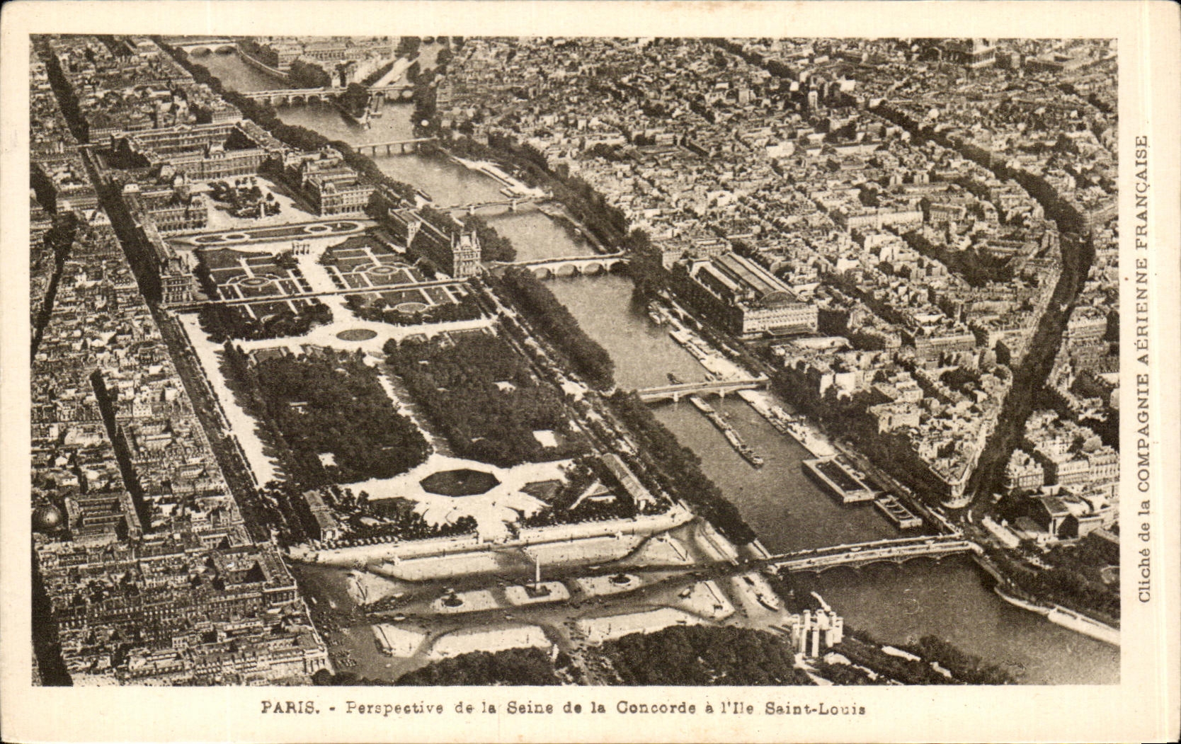 Opinion de Paris de la POSTAL de la VENDIMIA del Seine de la armonia de la lumbrera