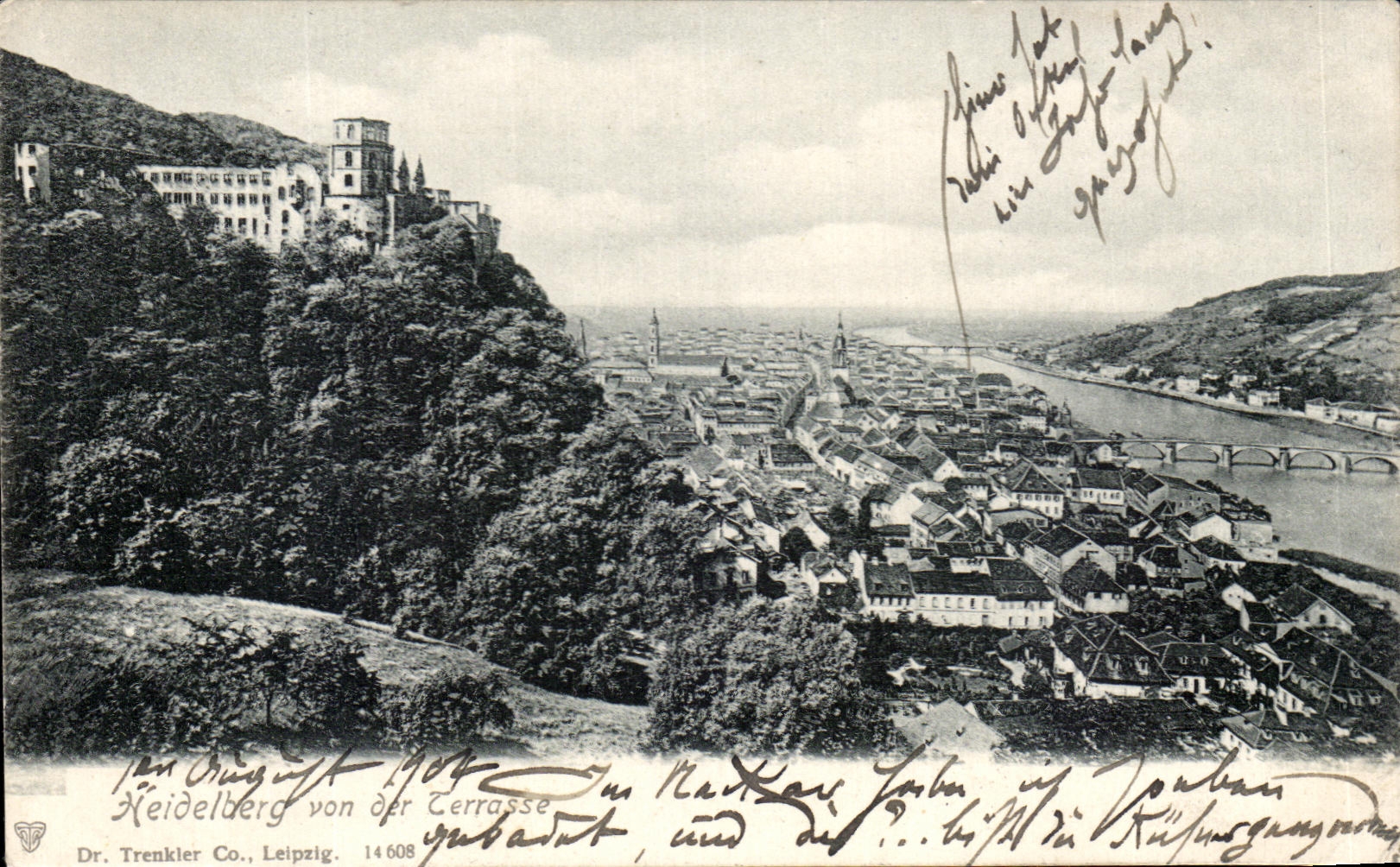 VINTAGE POSTCARD Heidelberg Von DER Terrace