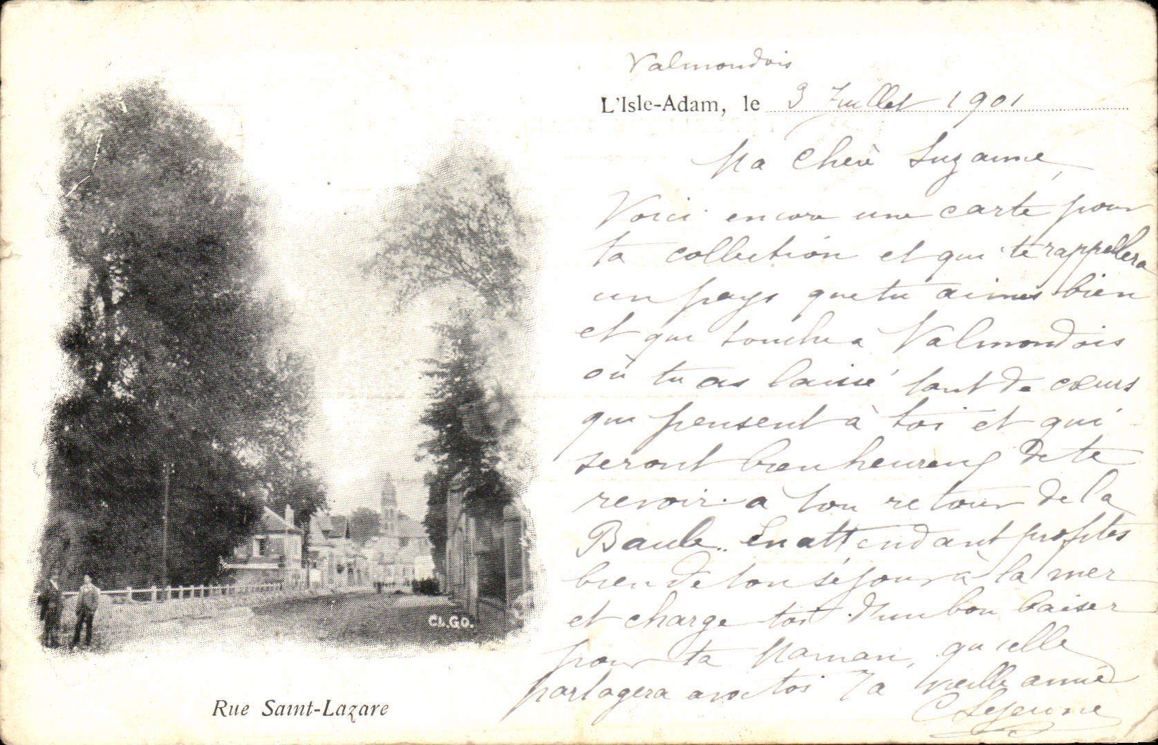 Isla Adan de la POSTAL de la VENDIMIA la calle Lazare santo