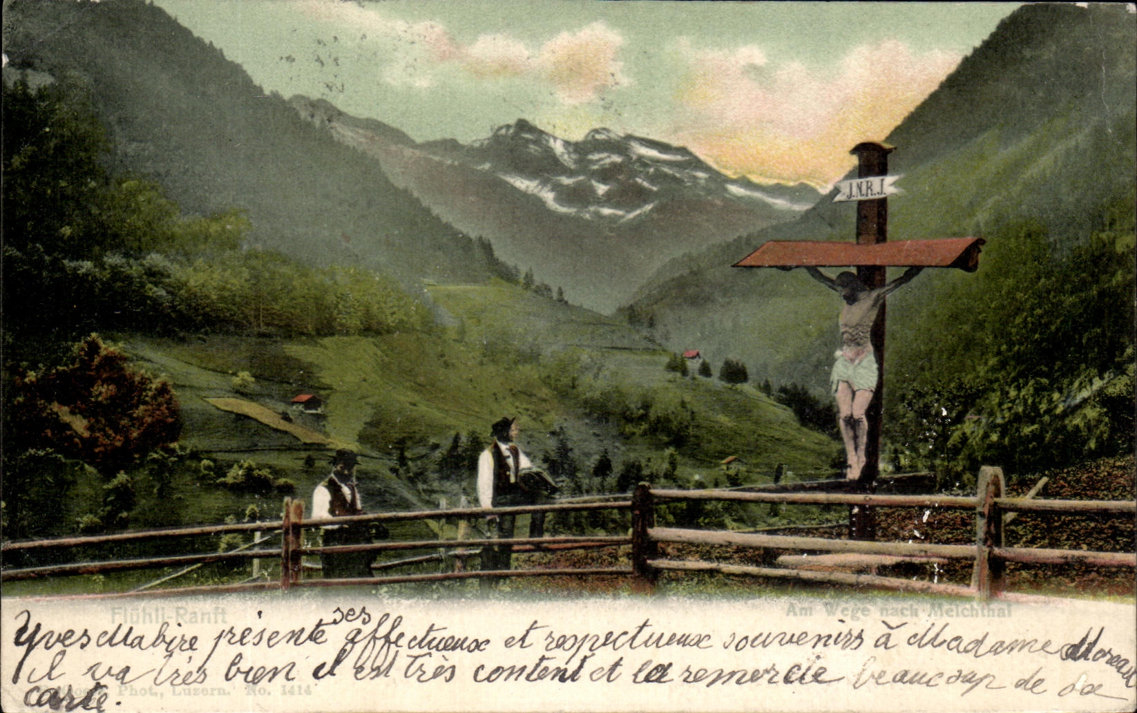 CPA Fluhli Ranft Christ Am Wege nach Melehtnal