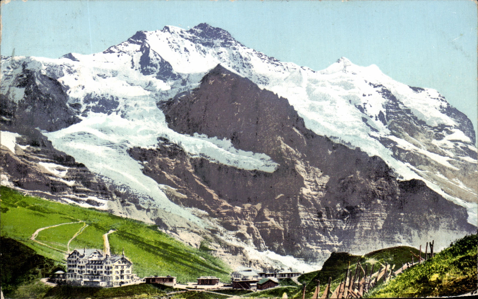 CPA Kleine Scheldegg Mit Jungfrau 