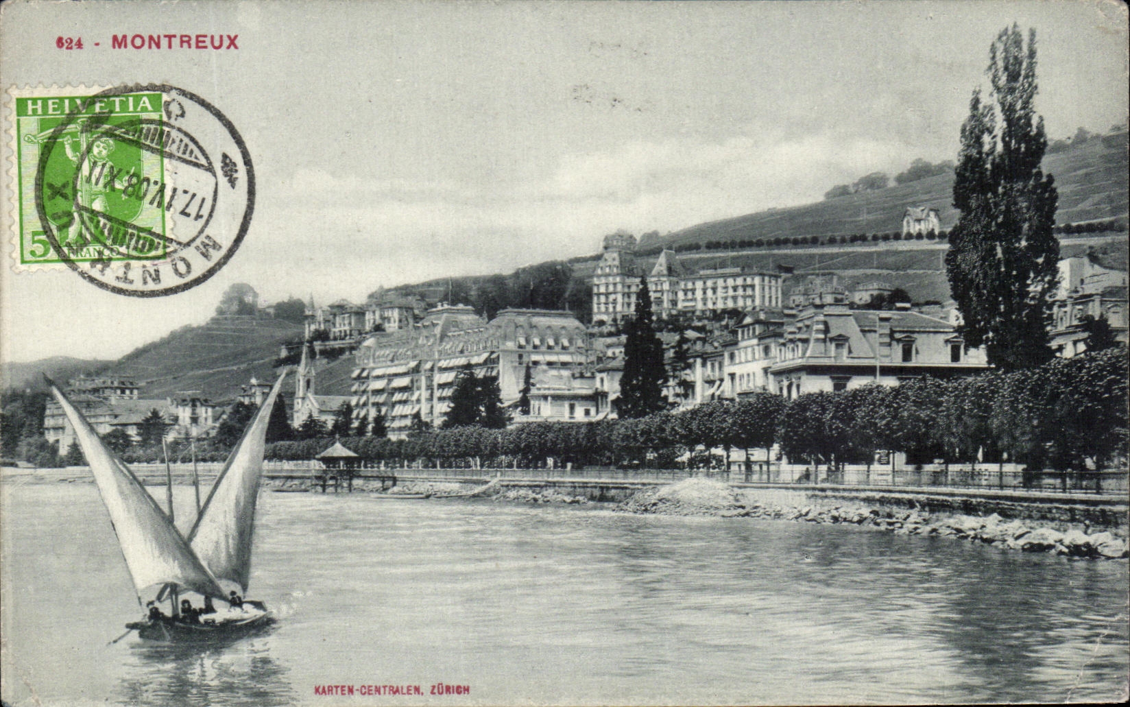 CPA Montreux Bateau