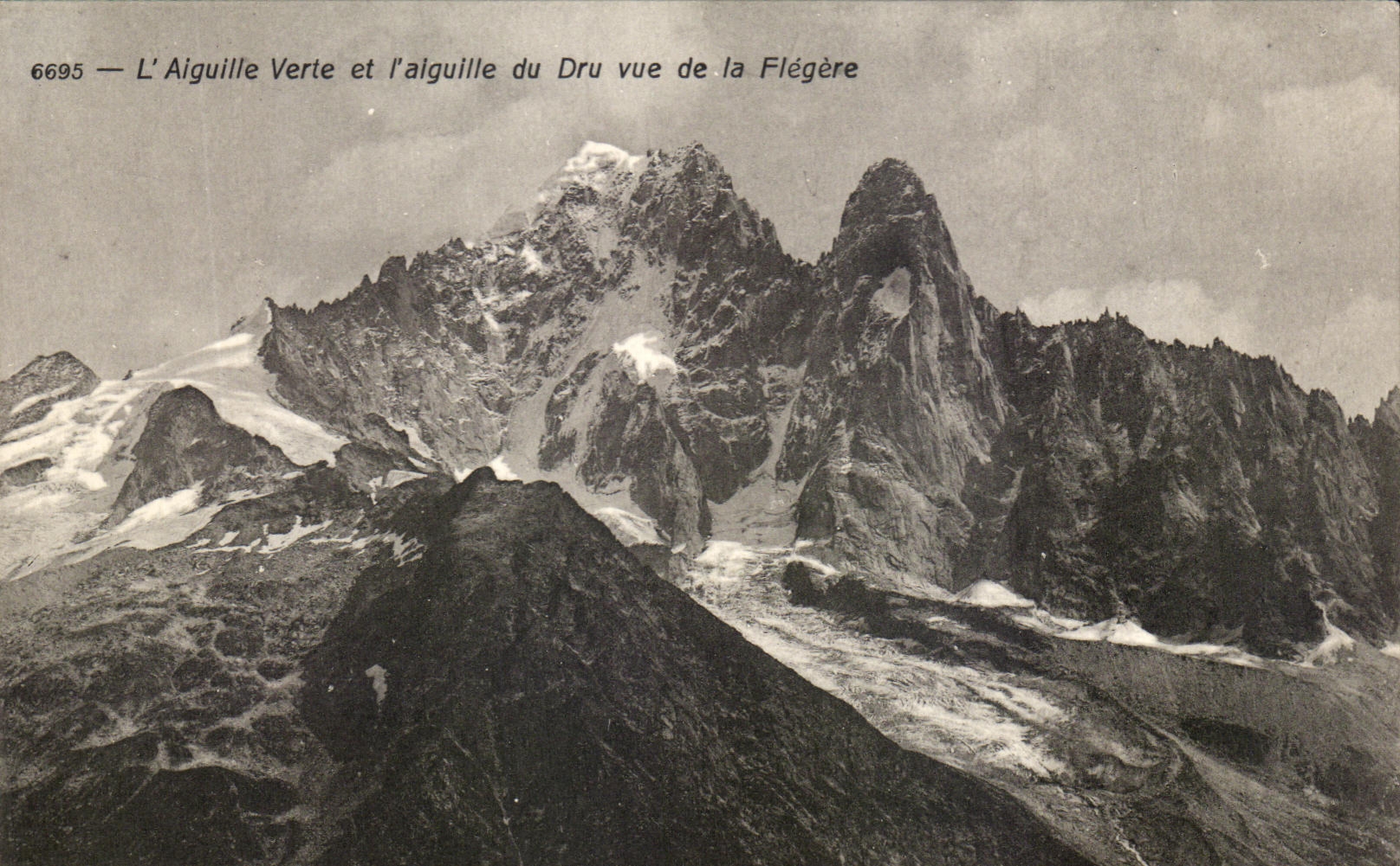 CPA L Aiguille Verte et L Aiguille du dru Vue De La Flegere