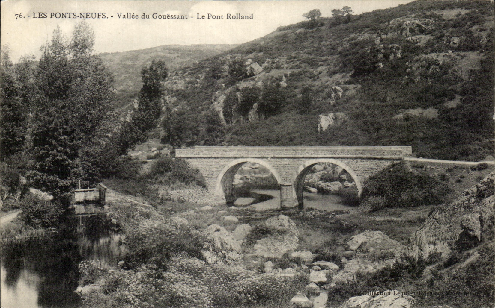 VINTAGE POSTCARD New Bridges Valley of Gouessant the Roland Bridge