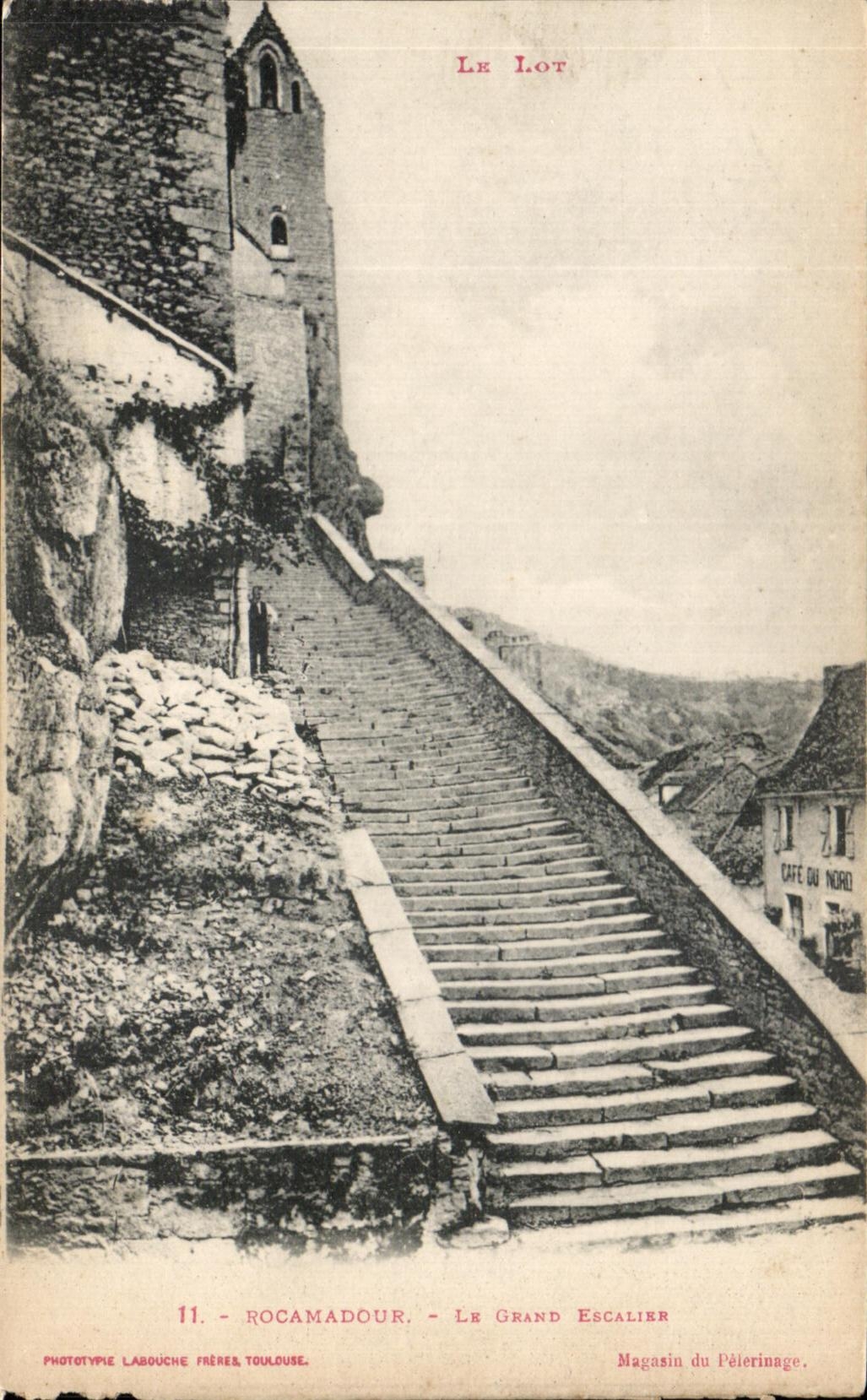 CPA Rocamadour Le Grand Escalier 