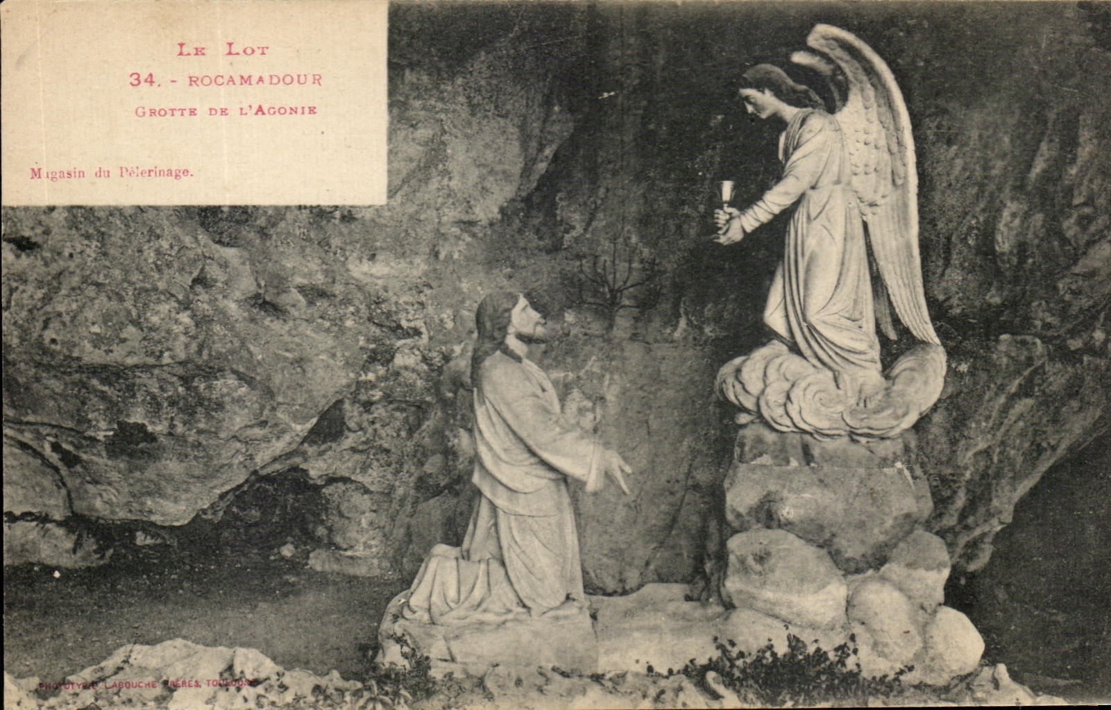 CPA Rocamadour Grotte De L Agonie 