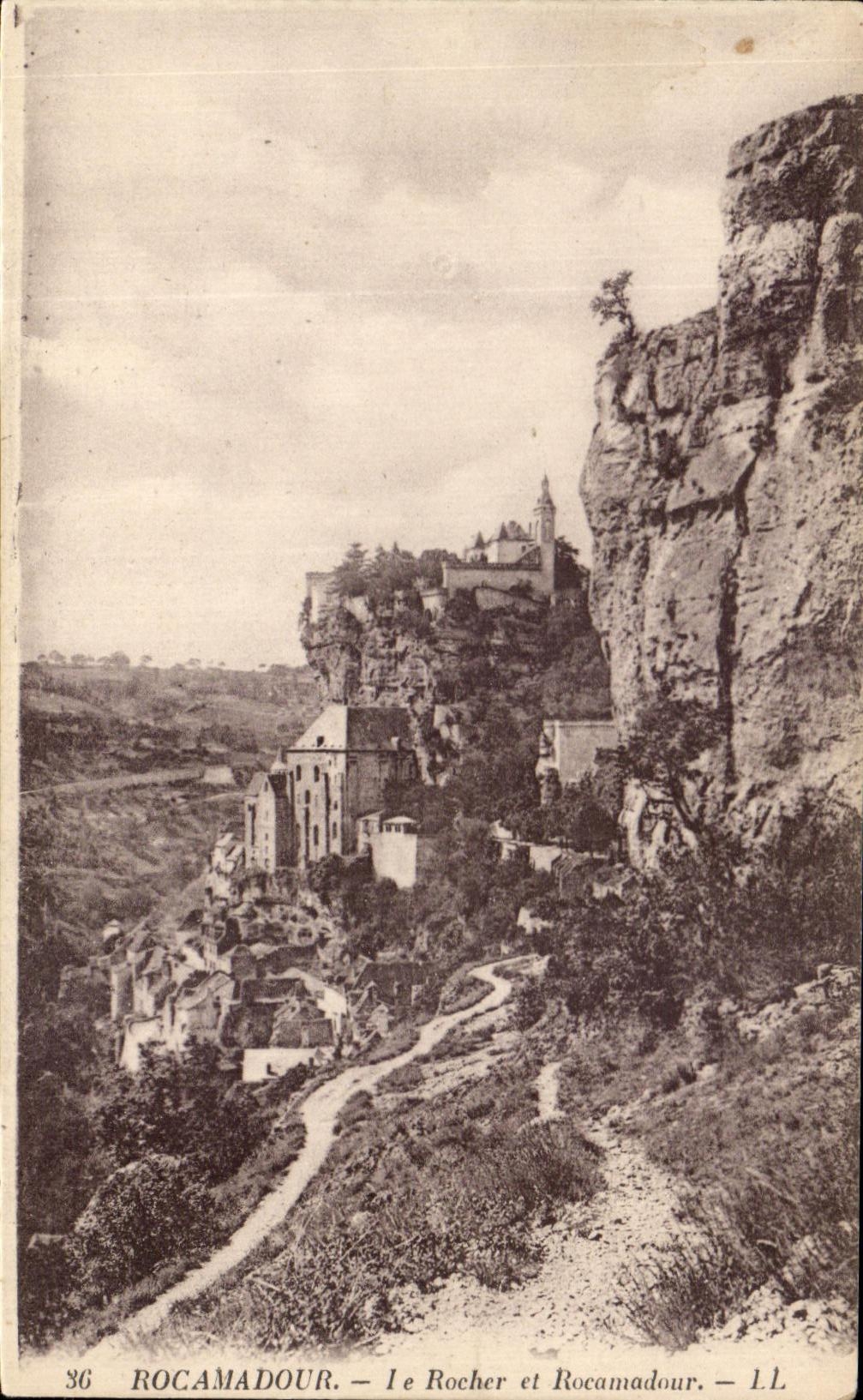 CPA Rocamadour Le Rocher Et Rocamadour