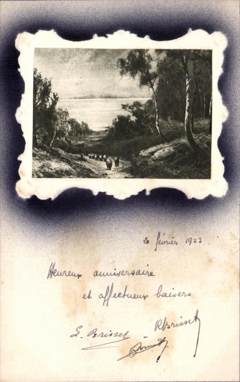 La POSTAL Fantaisie de la VENDIMIA marca paisaje