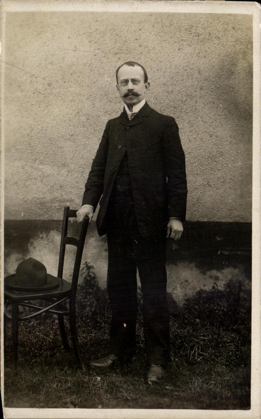 Real photo Man Gray the High Saone H Large 1905