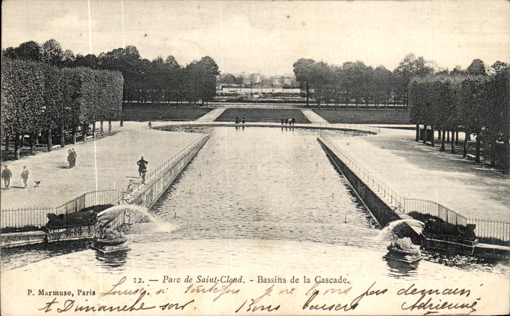 CPA Parc de Saint Cloud Bassins de la Cascade