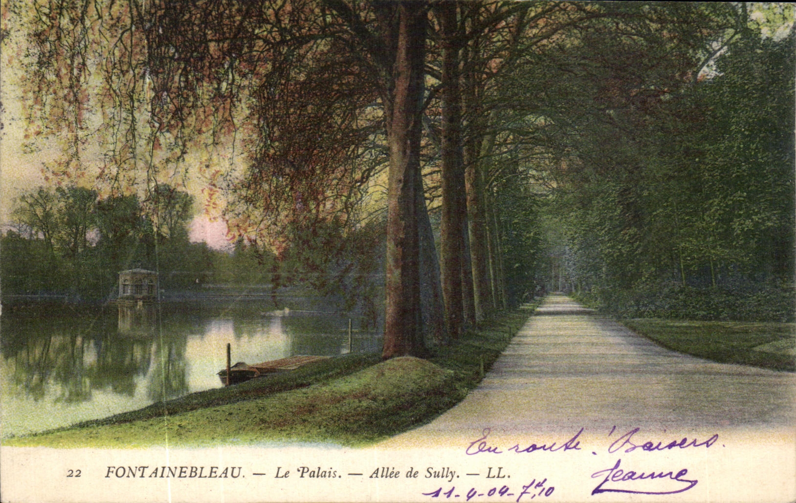 VINTAGE POSTCARD Palate Fontainebleau Gone of Sully