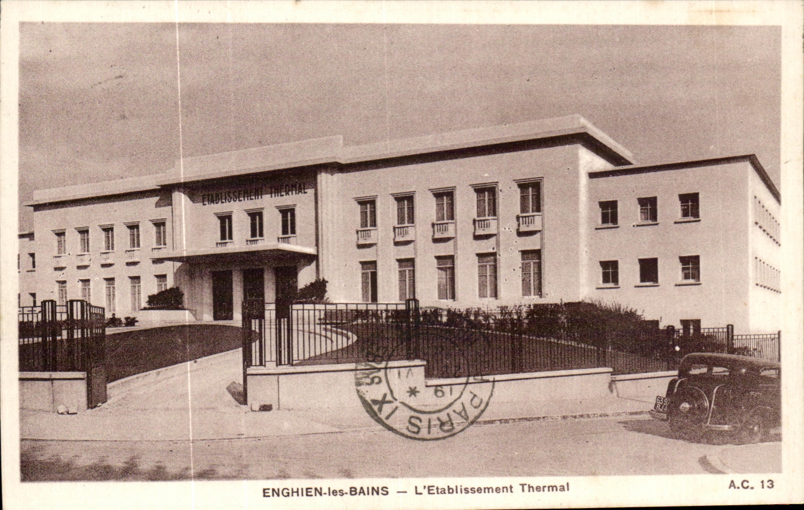 VINTAGE POSTCARD Enghien Les Bains L Hydropathic establishment