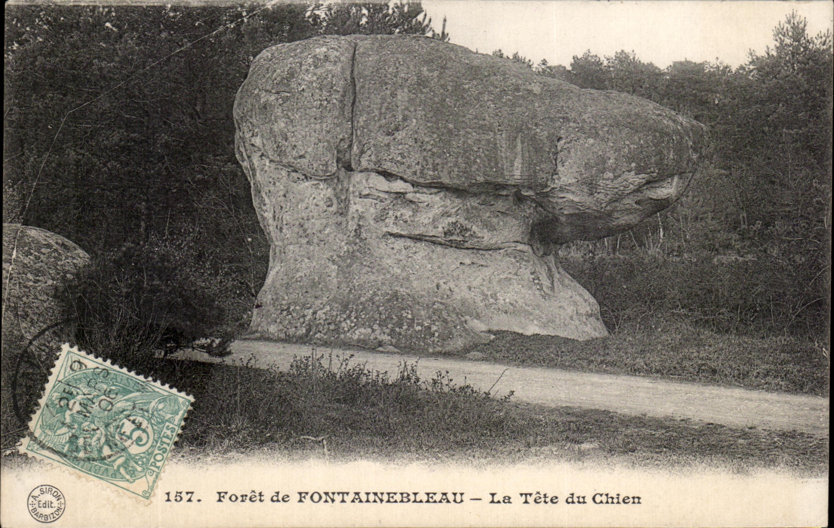 VINTAGE POSTCARD Drill of Fontainebleau the Head of the Dog