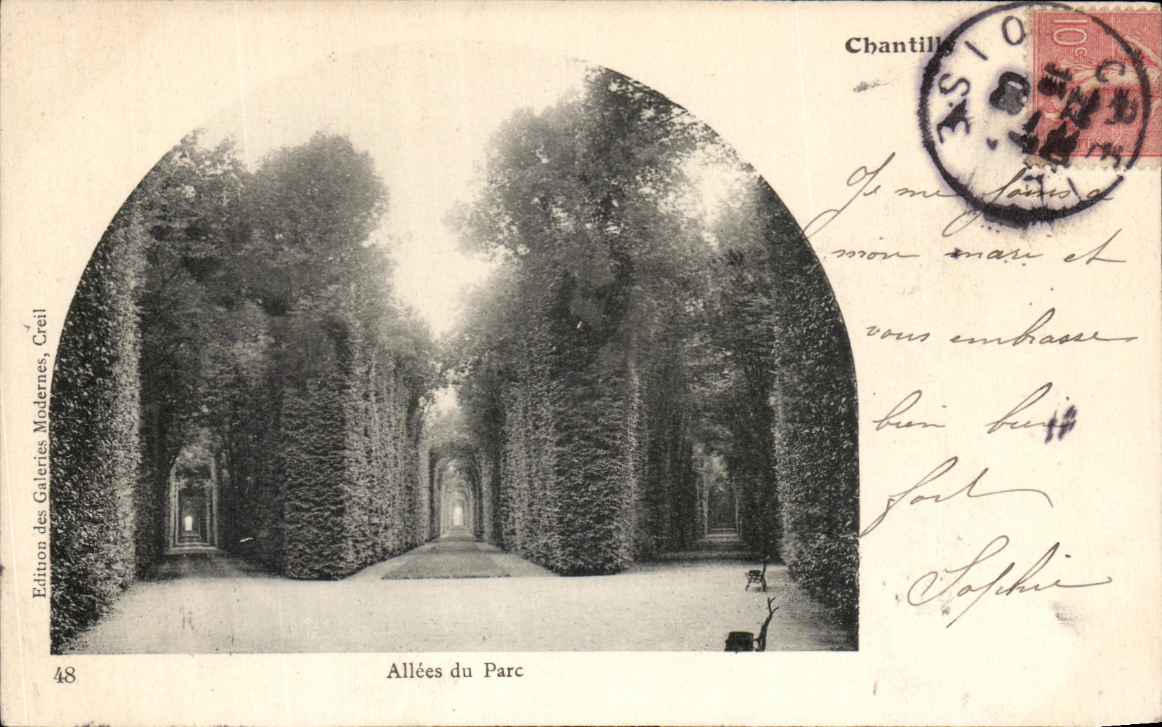 CPA Chateau de Chantilly Allees du Parc