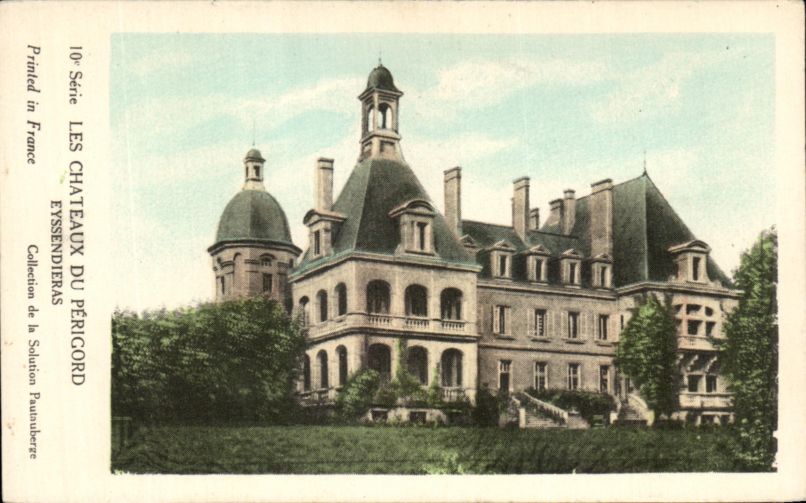 VINTAGE POSTCARD Castles Of Perigord Eyssendieras