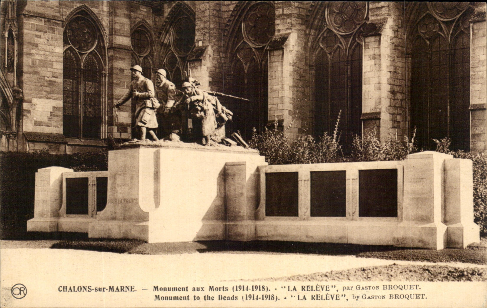 VINTAGE POSTCARD Trawl nets on the Marne War memorial the Statement by Gastgon Broquet Militaria