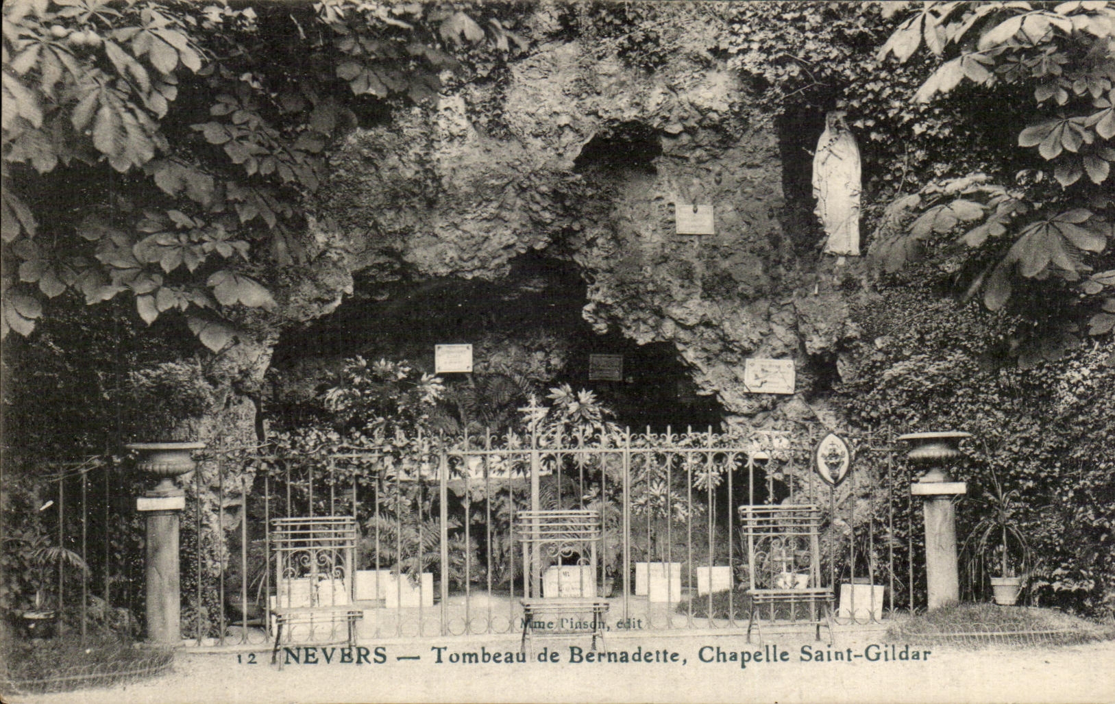 VINTAGE POSTCARD Nevers Tomb of Bernadette Chapelle Gildar Saint