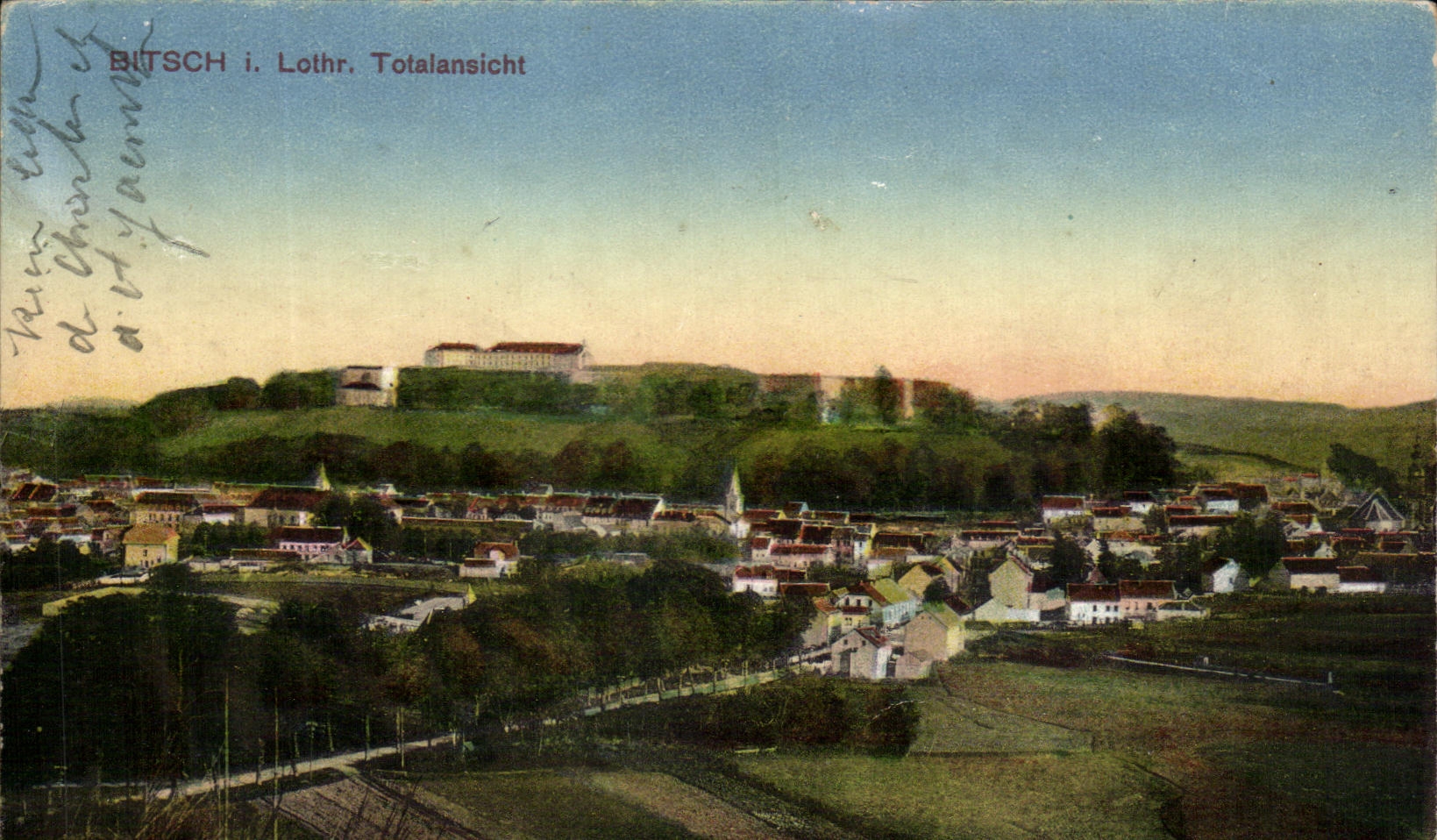 VINTAGE POSTCARD Bitsch Lothr Totalansicht