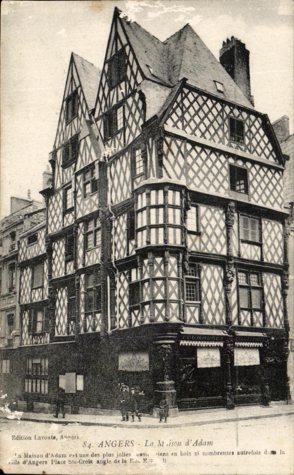 VINTAGE POSTCARD Angers the house D Adam