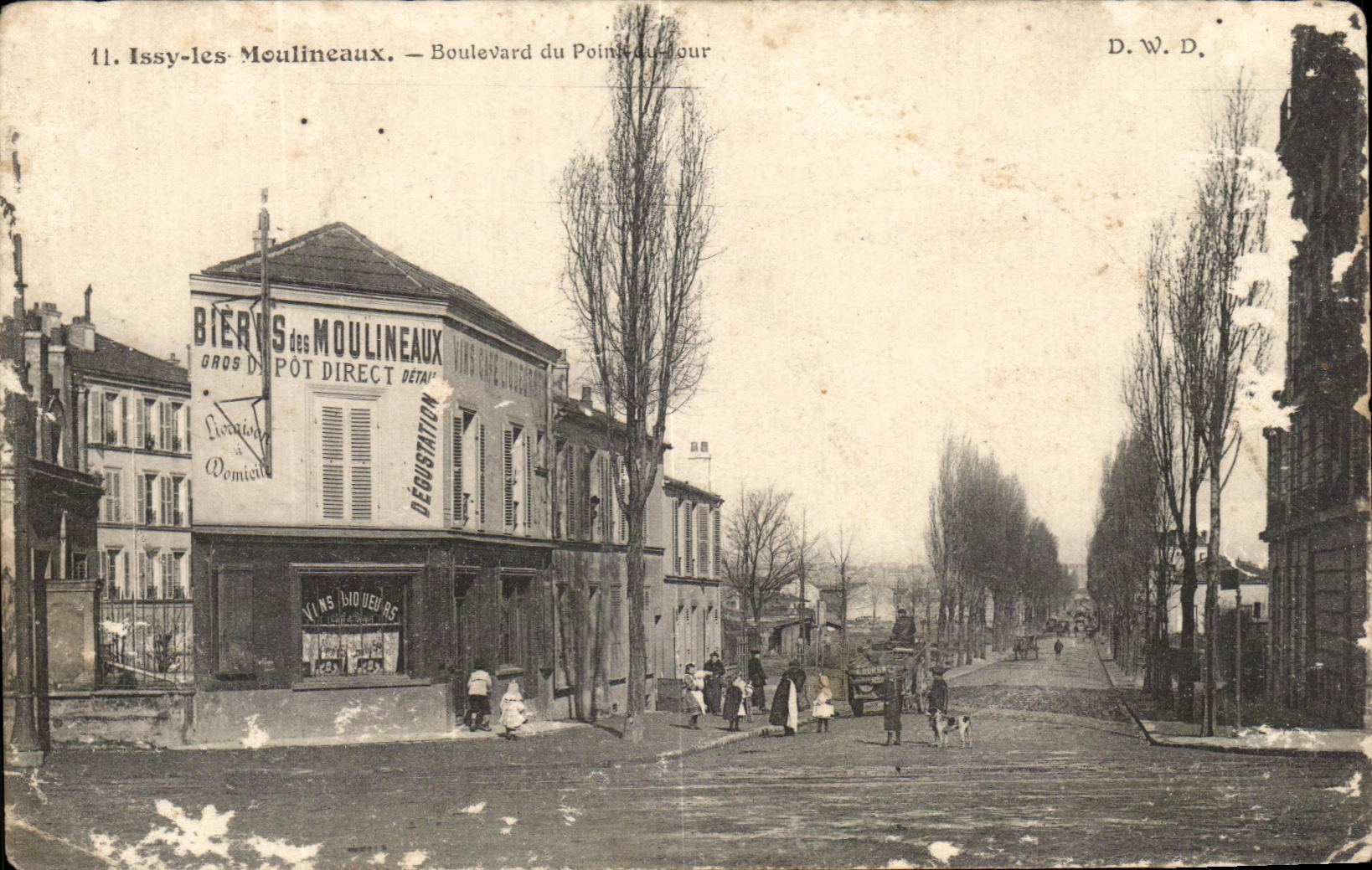 Bulevar de Issy Moulineaux de la POSTAL de la VENDIMIA del punto del dia