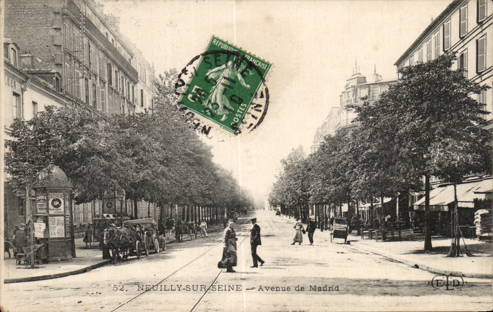 CPA Neuilly sur Seine Avenue de Madrid