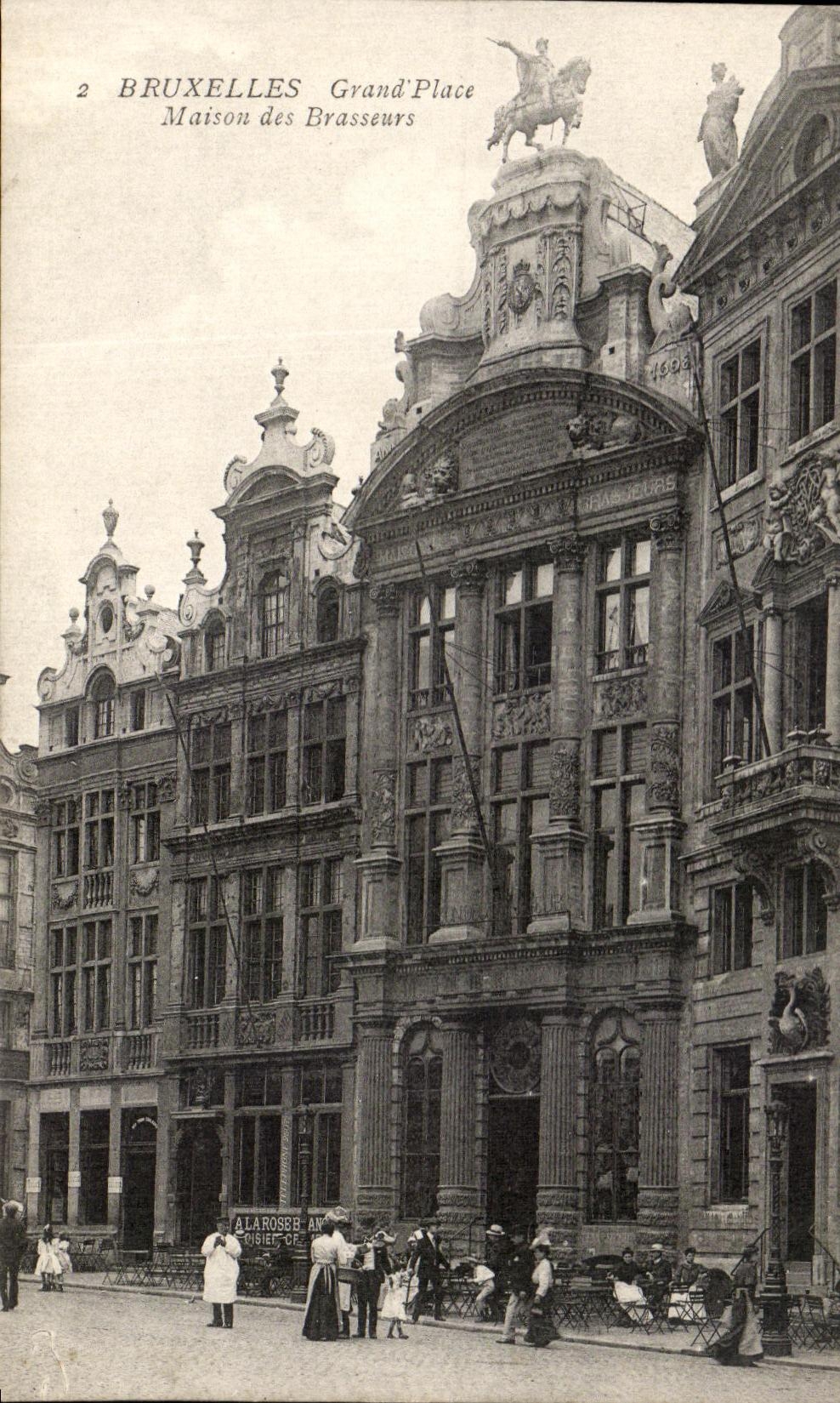 VINTAGE POSTCARD Brussels Grand Places House of Brewers