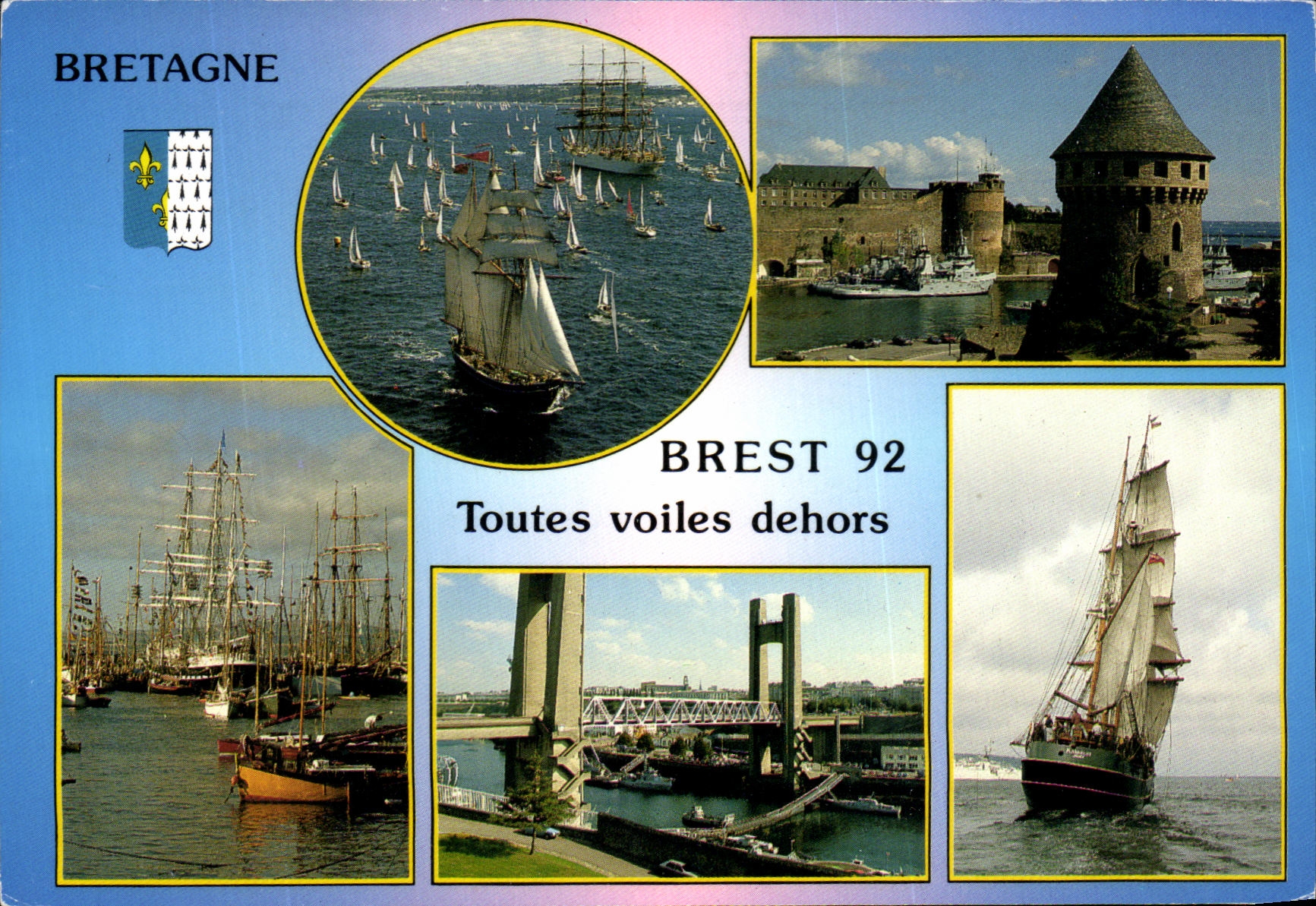 CPM En Bretagne Brest Toutes Voiles Dehors 1992 Bateau Le grand port