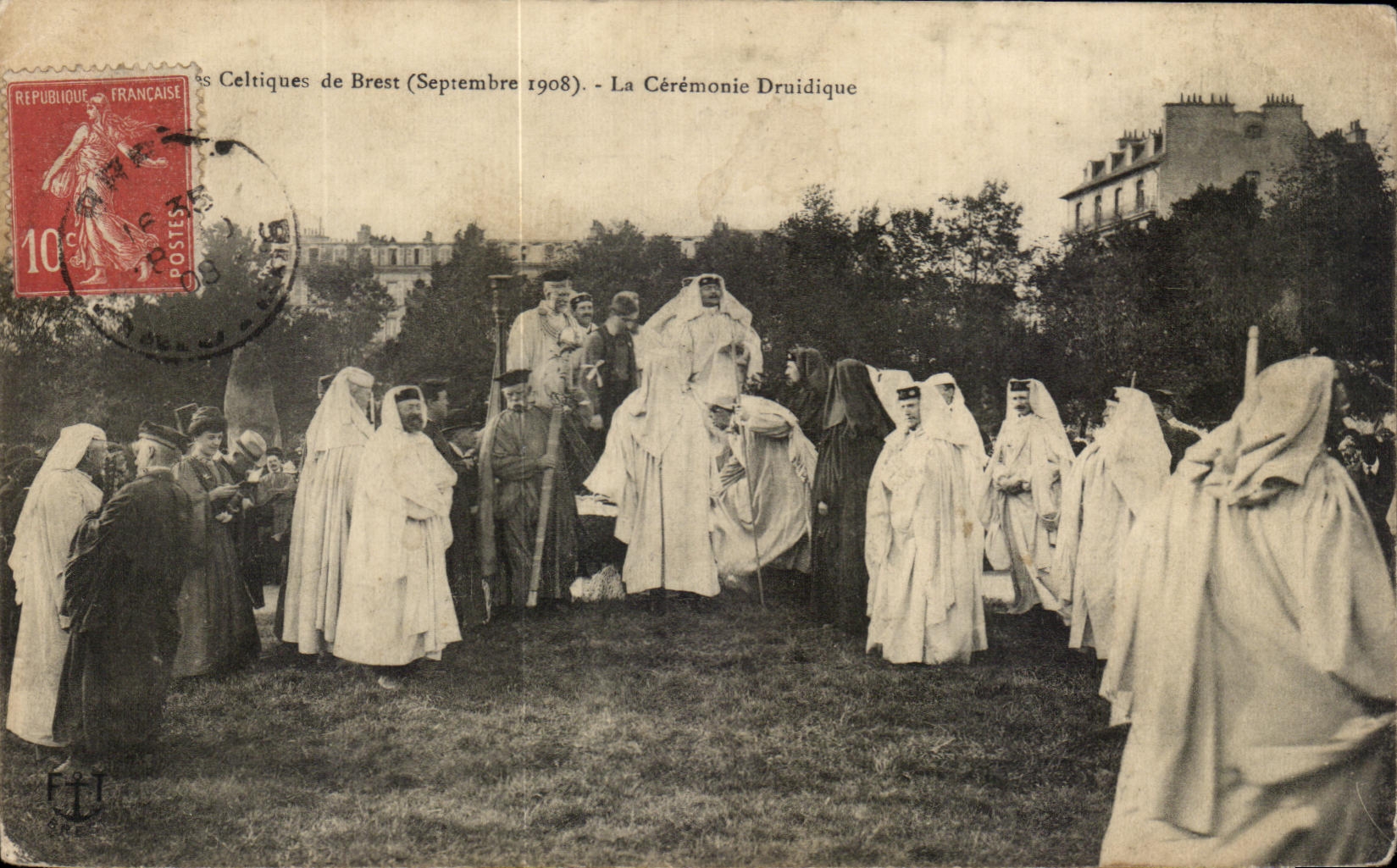 CPA Fetes Celtiques De Brest La Ceremonie Druidique Druides