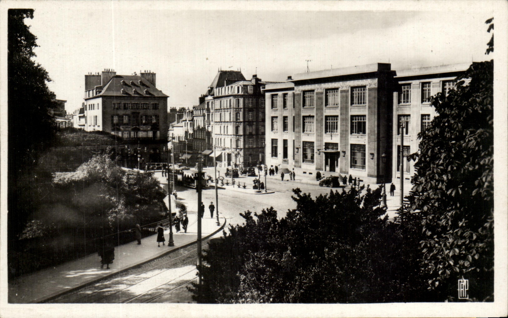 CPSM Brest Place Anatole France Et La Poste