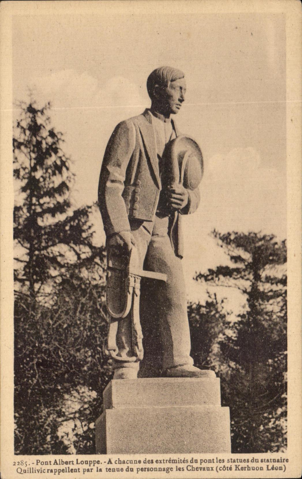 CPA Pont Albert Louppe A Chacune des Extremites du Pont Brest